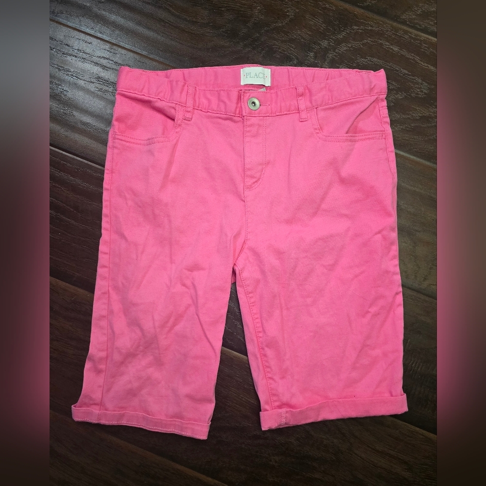 Children's Place Girls Pink Bermuda Stretchy Shorts Size 14